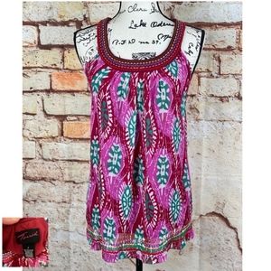 🔥TORRID Vintage Embroidered Boho Tank Top